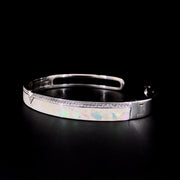 MOP V Shape Silver Bracelet